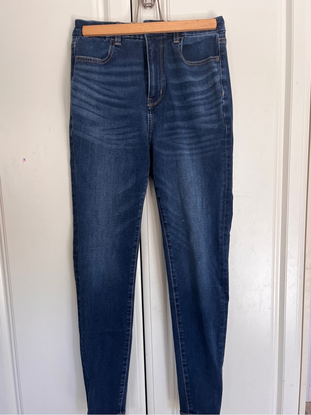 American Eagle Curvy Highest Rise Jegging Dark Wash Skinny Jeans - Classic Blue